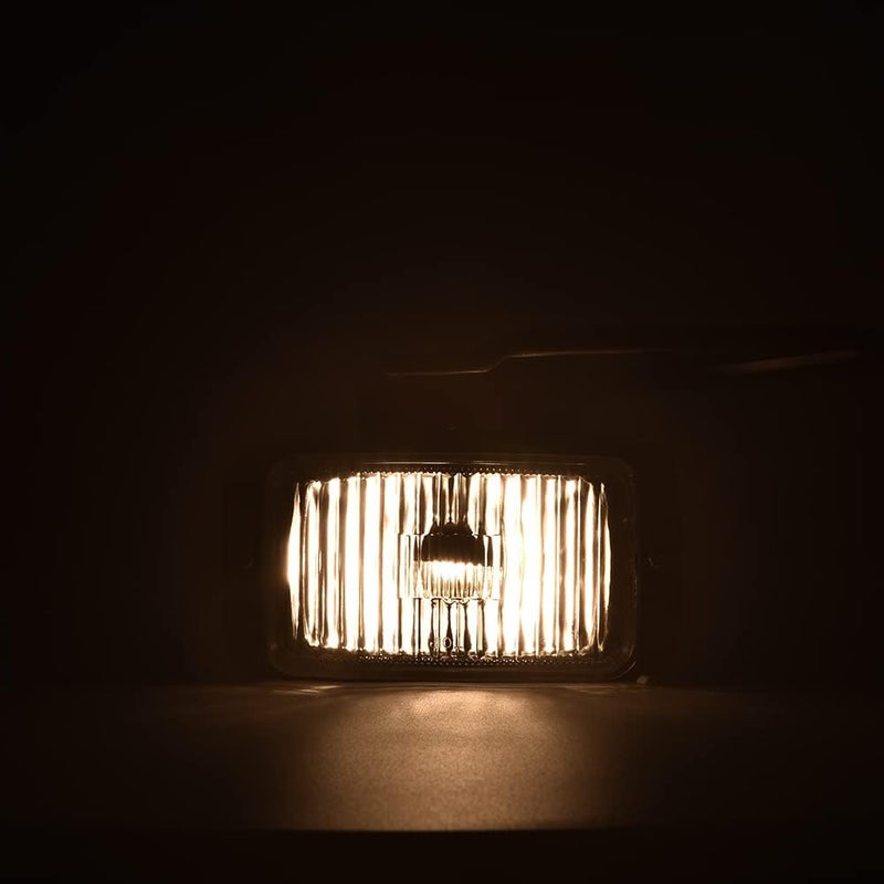 DOTCOM Front Fog Light Lamps Compatible with Chevy GMC C/K 1500 2500 3500 1988-1999/ Fit Chevy Blazer GMC Jimmy 1995-1997/Fit Chevy S10 1982-1997,Warm White Light Clear Lens Chrome Housing - Image 4